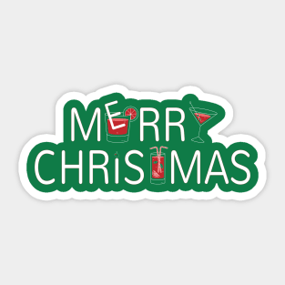 Cocktail Merry Christmas Sticker